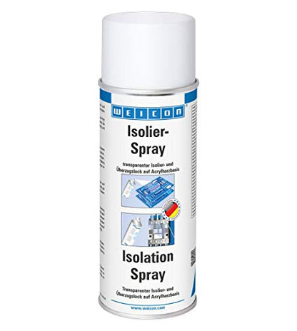 WEICON Isolier-Spray 400 ml, Transparenter Isolierlack auf Acrylharzbasis
