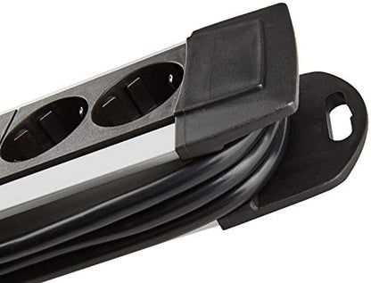 Brennenstuhl Premium-Alu-Line, Steckdosenleiste 10-Fach - Mehrfachsteckdose aus hochwertigem Aluminium (mit Schalter und 3m Kabel, Made in Germany)