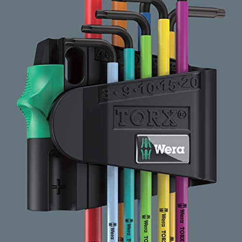 Wera 967 SPKL/9 Torx BO Multicolour Winkelschlüsselsatz, BlackLaser, 9-teilig, 05024335001