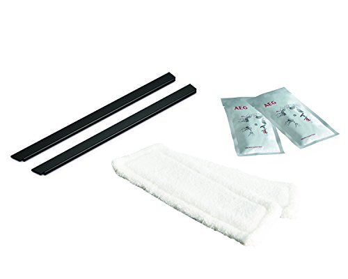 AEG ABPK01 Zubehör-Set für WX7 Fensterreiniger (2 Mikrofaser Wischbezüge, 2 Abziehlippen, 2x 20ml Reinigungskonzentrat für 2 Anwendungen, Set für eine perfekte und streifenfreie Reinigungsleistung)
