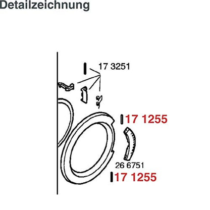 Bosch Balay Siemens Constructa Neff 00171255 171255 ORIGINAL Haltebolzen Türgriffbolzen Türgriffachse Achse Spindel 35x3mm Waschmaschine Passend auch für Quelle Privileg Matura 02200392