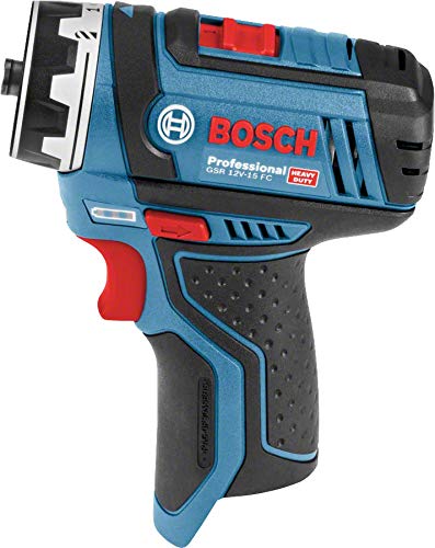 Bosch Professional 12V System Akku Bohrschrauber GSR 12V-15 FC (inkl. 2 x 2,0 Ah Akku, Schnellladegerät, Bohrfutteraufsatz, L-BOXX) Schwarz, Blau