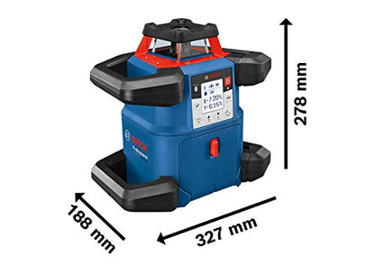 Bosch Professional 18V System Rotationslaser GRL 600 CHV (1x Akku 18 V, 4,0 Ah + ladegerät, mit App-Funktion, max. Arbeitsbereich: 600 m, in Handwerkerkoffer)