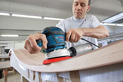 Bosch Professional Exzenterschleifer GEX 40-150 (inkl. Staubbox, Schleifteller-⌀ 150 mm, Netzschleifblatt M480, Winkelschraubendreher, in L-BOXX 238)