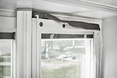 AEG AWK04 Premium Window Kit (Leicht zu installieren, Fensterabdichtungs-Set, ausziehbar, erweiterbar, Textildichtung, passend für alle portablen Klimageräte mit 15cm Schlauchdurchmesser, grau/weiß)