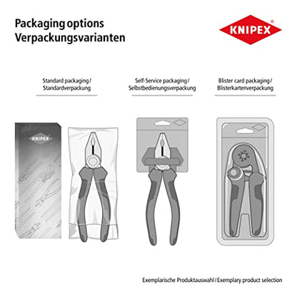 Knipex Elektro-Installationszange schwarz atramentiert, mit Mehrkomponenten-Hüllen 200 mm 13 82 200