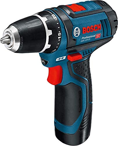 Bosch Professional 12V System Akku-Bohrschrauber GSR 12V-15 (inkl. 1x 2.0 Ah Akku, Ladegerät GAL 12V-40, in L-BOXX)