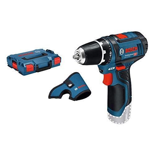 Bosch Professional 12V System Akku Bohrschrauber GSR 12V-15 (ohne Akkus & Ladegerät, in L-Boxx), Schwarz, Blau, Rot, Solo