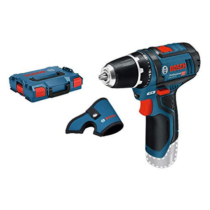 Bosch Professional 12V System Akku Bohrschrauber GSR 12V-15 (ohne Akkus & Ladegerät, in L-Boxx), Schwarz, Blau, Rot, Solo