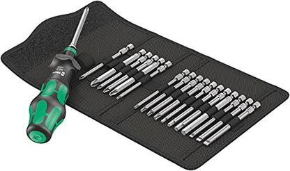 Wera '05057482001 Kraftform Kompakt Turbo 1 Getriebe-Schraubendreher-Satz, 19-teilig