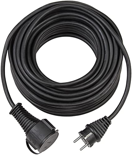 Brennenstuhl BREMAXX Verlängerungskabel (25m Kabel in schwarz, für den kurzfristigen Einsatz im Außenbereich IP44, Stromkabel einsetzbar bis -35 °C, Öl- und UV-beständig)