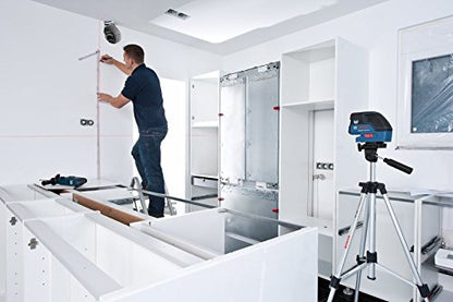 Bosch Professional GCL 25, ± 4° Selbstnivellierbereich, IP 54 Staub- und Spritzwasserschutz, BT 150, Schutztasche, L-BOXX-Einlage, 4 x 1,5-V-LR6 (AA)