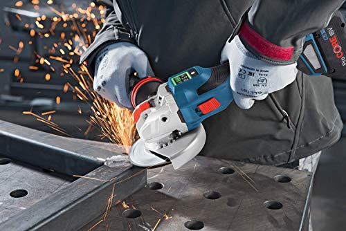 Bosch Professional BITURBO Akku-Winkelschleifer GWX 18V-15 SC (X-LOCK-Aufnahme, mit Connectivity-Modul, voreinstellbare Drehzahlstufen, inkl. 2x8.0 Ah ProCORE18V Akkus + Ladegerät, in L-BOXX)
