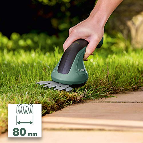 Bosch Gartenschere EasyShear (integrierter 3.6 V Akku, Akkulaufzeit: 40 min, Messerlänge: 12 cm (Strauch) / 8 cm (Gras), im Karton)