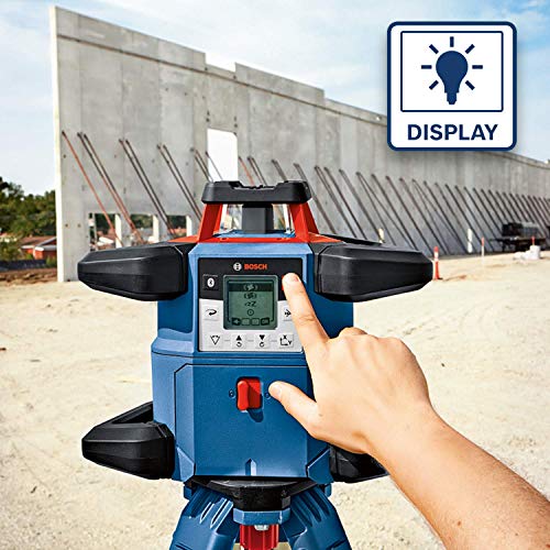 Bosch Professional 18V System Rotationslaser GRL 600 CHV (1x Akku 18 V, 4,0 Ah + ladegerät, mit App-Funktion, max. Arbeitsbereich: 600 m, in Handwerkerkoffer)