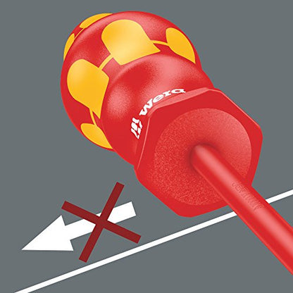 Wera 160 iS VDE-isolierter Schlitz-Schraubendreher mit reduziertem Klingendurchmesser, 0.8 x 4.0 x 100 mm, 05006441001