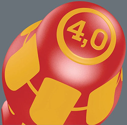 Wera 160 iS VDE-isolierter Schlitz-Schraubendreher mit reduziertem Klingendurchmesser, 0.8 x 4.0 x 100 mm, 05006441001