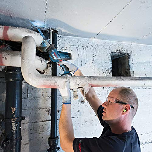Bosch Professional 18V System GSA 18 V-LI C - Sierra sable a batería (0 - 3050 cpm, profundidad de corte 200 mm, 2 baterías x 4.0 Ah, en L-BOXX)