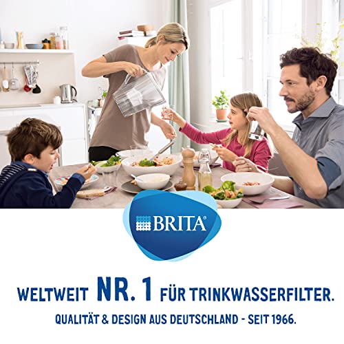 BRITA Wasserfilter Marella weiß inkl. 12 MAXTRA+ Filterkartuschen (Jahrespaket) – Filter-Kanne (2,4l) zur Reduzierung von Kalk, Chlor, Blei & Kupfer im Wasser – jetzt in nachhaltiger Verpackung