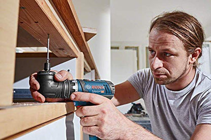 Bosch Professional 12V System Akku Bohrschrauber GSR 12V-15 FC (inkl. 2 x 2,0 Ah Akku, Schnellladegerät, Bohrfutteraufsatz, L-BOXX) Schwarz, Blau