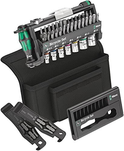 Wera 05004172001 Bicycle Set 3, Fahrrad Steckschlüsseleinsatz Satz mit Bit Ratsche, 41-teilig