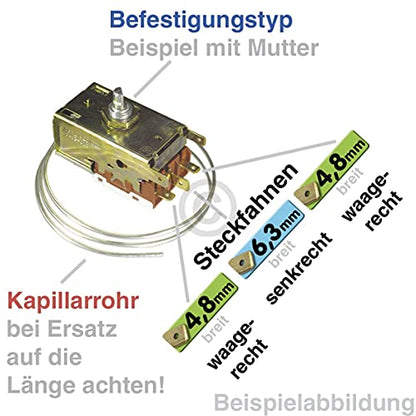 Thermostat Original gorenje 103439 Danfoss 077B6886 für Kühlschrank mit innerer Gefrierfachtüre RBI RB RB6298W RVC6298W RB6258OC RB6284W RB6285W RB6283W R2746CLA4 RB6288OA RI4188W RB6288OO RI4185W uvm