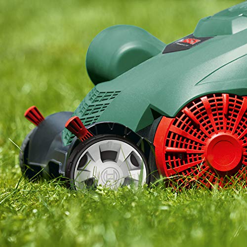 Bosch Elektro Vertikutierer UniversalVerticut 1100 (1.100 W, Arbeitsbreite: 32 cm, Fassungsvermögen der Fangbox: 50 l, im Karton), Neues Design | Klassisch grün