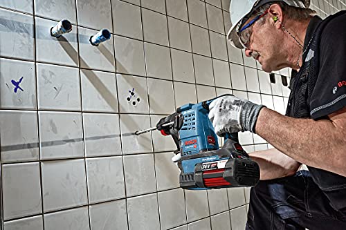 Bosch Professional 36V Akku Bohrhammer GBH 36V LI Plus (36V, inkl. 2x4.0Ah Akku, Schnellladegerät, Zusatzhandgriff, Tiefenanschlag, in L-BOXX 238)