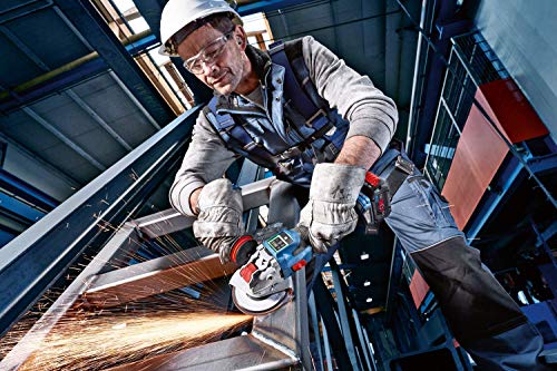 Bosch Professional BITURBO Akku-Winkelschleifer GWX 18V-15 SC (X-LOCK-Aufnahme, mit Connectivity-Modul, voreinstellbare Drehzahlstufen, inkl. 2x8.0 Ah ProCORE18V Akkus + Ladegerät, in L-BOXX)