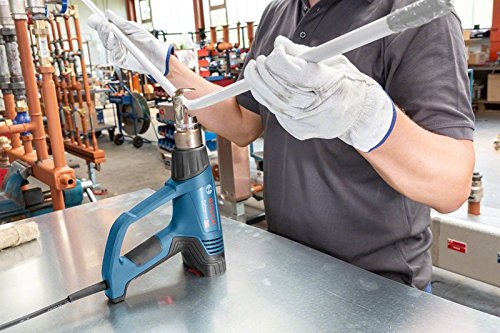 Bosch Professional Heißluftpistole GHG 23-66 (2300 Watt, Temperaturbereich 50-650 °C, inkl. Display, 2 Düsen, in Tragetasche)