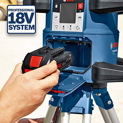 Bosch Professional 18V System Rotationslaser GRL 600 CHV (1x Akku 18 V, 4,0 Ah + ladegerät, mit App-Funktion, max. Arbeitsbereich: 600 m, in Handwerkerkoffer)