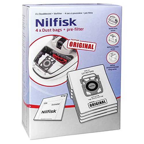Nilfisk - 107407940 - 4 Beutel Staubsauger + Vorfilter
