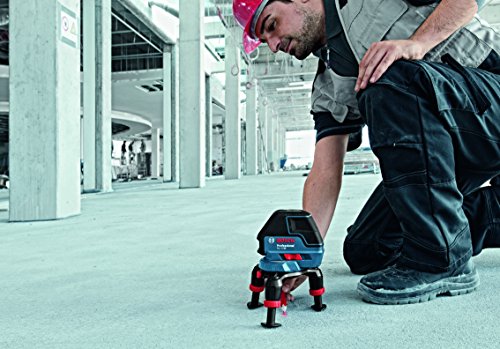 Bosch Professional Linienlaser GLL 3-50 (roter Laser, für innen, Arbeitsbereich mit Laser-Empfänger LR2: 50 m, 4 x AA-Batterie, Drehstativ, Universalhalterung BM1, L-BOXX)