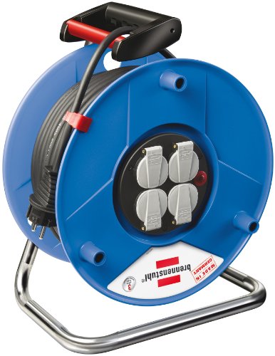 Brennenstuhl Garant Kabeltrommel (50m schwarzes Kabel, Spezialkunststoff, Einsatz im Innenbereich, Made in Germany)
