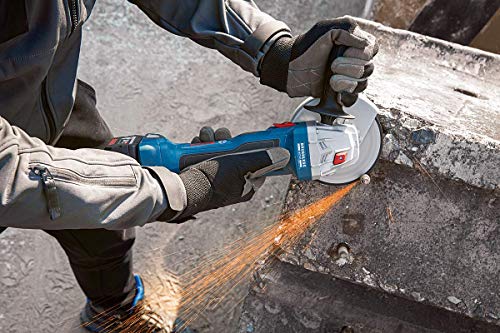 Bosch Professional 18V System Akku Winkelschleifer GWS 18V-7 (115 mm Scheiben-Ø, Schutzhaube, Zusatzhandgriff, Aufnahmeflansch, Spannmutter, ohne Akkus/Ladegerät, in L-BOXX 136)