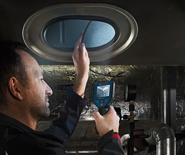 Bosch Professional Inspektionskamera GIC 120 (Kabellänge: 120 cm, Display: 2,7’’, 4x AA-Batterie, im Karton)