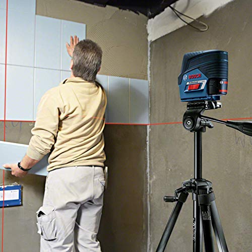 Bosch Professional 12V System Linienlaser GCL 2-50 C (Ohne Akku und Ladegerät, roter Laser, Innenbereich, mit App-Funktion, Halterung, Klammer, Arbeitsbereich: bis 20 m, in L-BOXX)
