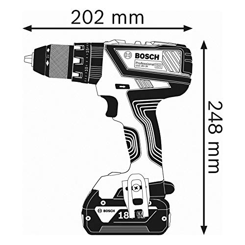 Bosch Professional 18V System GSB 18V-28 - Taladro percutor a batería (63 Nm, 1900 rpm, sin batería, en caja)
