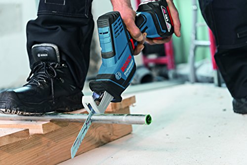 Bosch Professional 18V System GSA 18 V-LI C - Sierra sable a batería (0 - 3050 cpm, profundidad de corte 200 mm, 2 baterías x 5.0 Ah, en L-BOXX)
