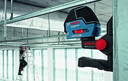 Bosch Professional Linienlaser GLL 3-50 (roter Laser, für innen, Arbeitsbereich mit Laser-Empfänger LR2: 50 m, 4 x AA-Batterie, Drehstativ, Universalhalterung BM1, L-BOXX)