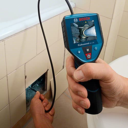 Bosch Professional Inspektionskamera GIC 120 (Kabellänge: 120 cm, Display: 2,7’’, 4x AA-Batterie, im Karton)
