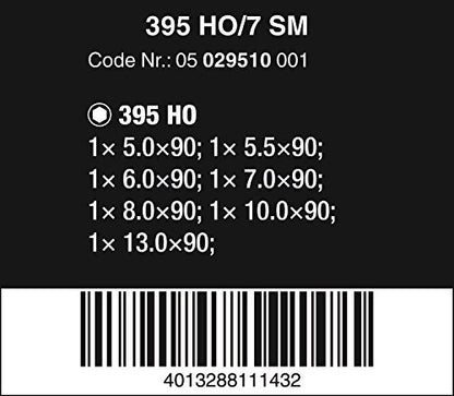 Wera Steckschlüssel-Schraubendrehersatz 395 HO/7 SM, 7-teilig, 05029510001