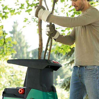 Bosch Leise Häcksler AXT 22 D (2200 Watt, Materialdurchsatz ca. 175 kg/H, Schneidekapazität Ø 38mm, im Karton)