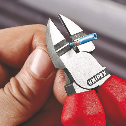 Knipex Abisolier-Seitenschneider verchromt, mit Mehrkomponenten-Hüllen 160 mm 14 25 160