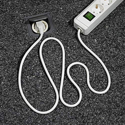 Brennenstuhl Eco-Line 3-fach Steckdosenleiste (Steckerleiste mit Kindersicherung, Schalter und 1,5 m Kabel) grau | 4er Pack